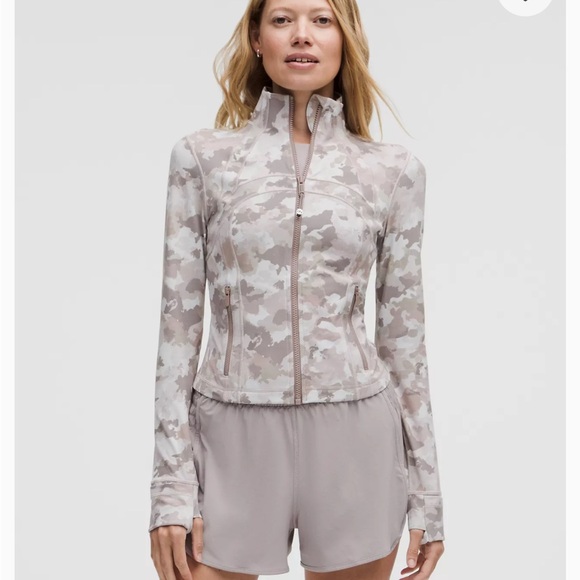 Lululemon NWT Define Cropped Jacket Nulu 6 Thawed Camo Warm Ash Grey Multi - Picture 7 of 14